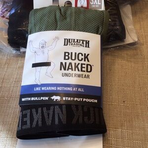 NWT Duluth Trading Co Buck Naked Boxer Briefs - Green and Black